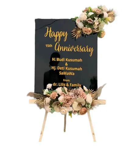 Papan Bunga Akrilik Weding